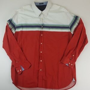 Tommy Hilfiger 80s 2ply Fabric Colorblock Shirt